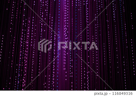 Fiber optics background with lots of light spots 116849316