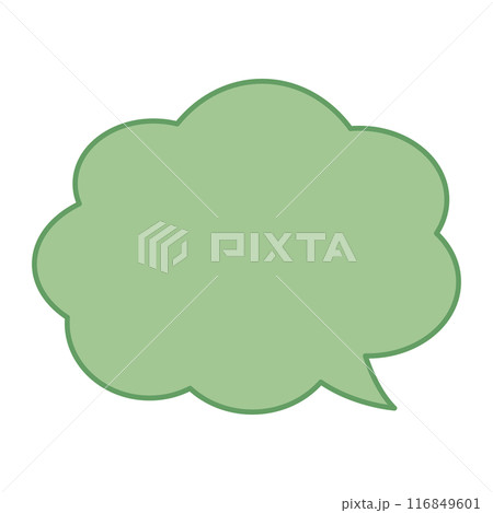 シンプルで使いやすい雲のふきだし シンプルで使いやすい雲のふきだし 116849601