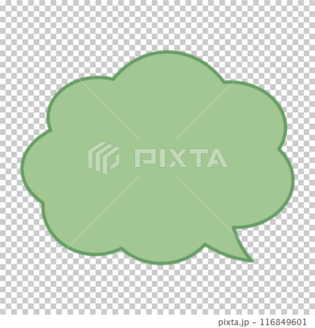 シンプルで使いやすい雲のふきだし シンプルで使いやすい雲のふきだし 116849601