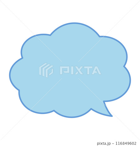 シンプルで使いやすい雲のふきだし シンプルで使いやすい雲のふきだし 116849602