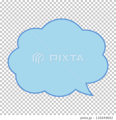 シンプルで使いやすい雲のふきだし シンプルで使いやすい雲のふきだし 116849602