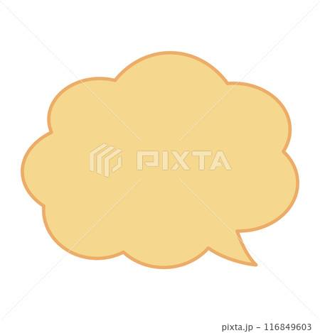 シンプルで使いやすい雲のふきだし シンプルで使いやすい雲のふきだし 116849603