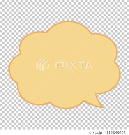 シンプルで使いやすい雲のふきだし シンプルで使いやすい雲のふきだし 116849603