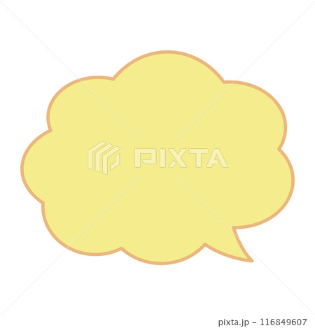 シンプルで使いやすい雲のふきだし シンプルで使いやすい雲のふきだし 116849607