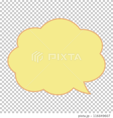 シンプルで使いやすい雲のふきだし シンプルで使いやすい雲のふきだし 116849607