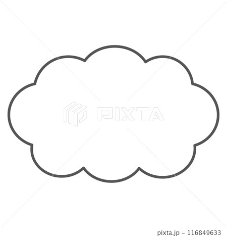シンプルで使いやすい雲のふきだし 116849633