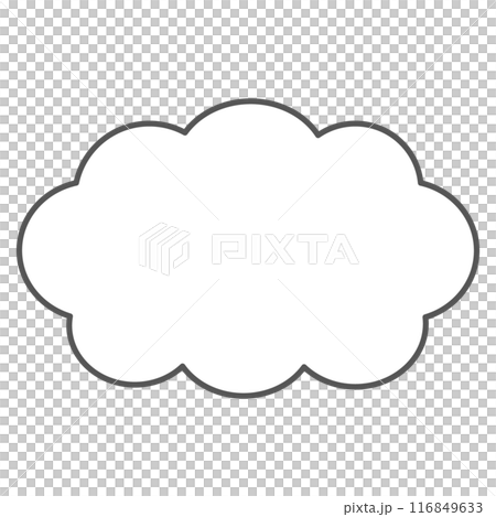 シンプルで使いやすい雲のふきだし 116849633