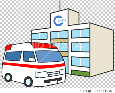 救急車とクリニック 116851050