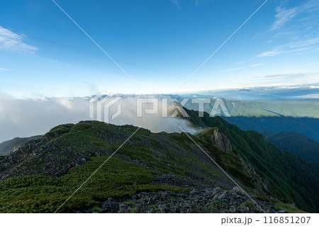 仙丈ヶ岳山頂からの景色 仙丈ヶ岳山頂からの景色 116851207