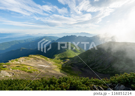 仙丈ヶ岳山頂からの景色 仙丈ヶ岳山頂からの景色 116851214
