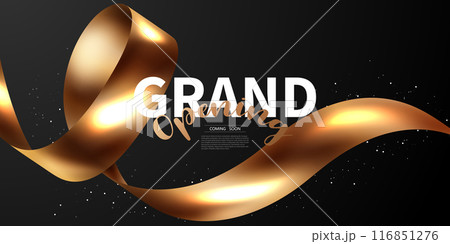 Design your opening card with ribbon. Vector illustration Beautiful business banner template 116851276