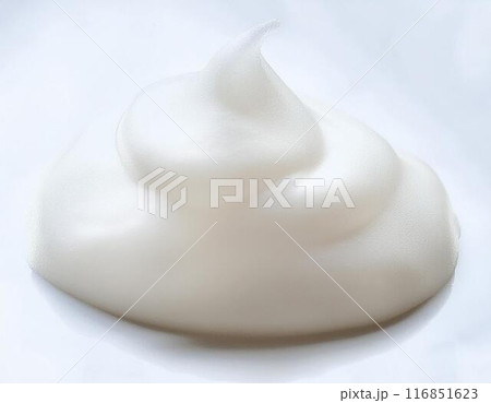 白い泡のテクスチャー　コスメ化粧品撮影素材 116851623