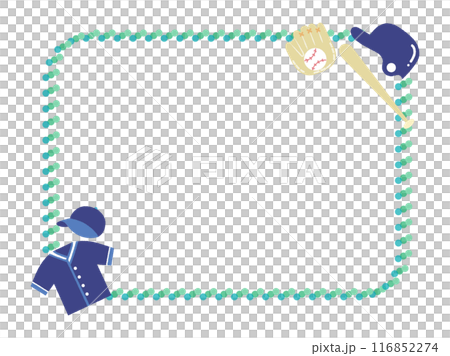 Cute baseball frame 116852274