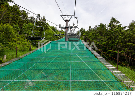 夏の志賀高原　横手山スカイリフトからの風景 116854217