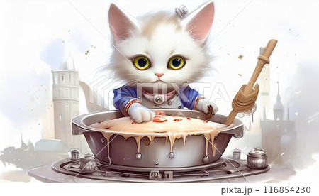 大きなスイーツを魔改造する猫 大きなスイーツを魔改造する猫 116854230