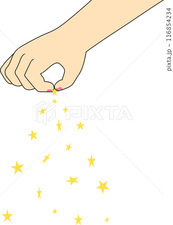 A Sprinkle of Magic transparent background: A hand releases a cascade of sparkling stars, infusing the scene with wonder and enchantment. A Sprinkle of Magic transparent background: A hand releases a cascade of sparkling stars, infusing the scene with wonder and enchantment. 116854234