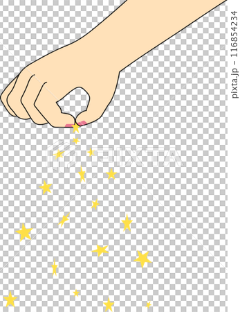 A Sprinkle of Magic transparent background: A hand releases a cascade of sparkling stars, infusing the scene with wonder and enchantment. A Sprinkle of Magic transparent background: A hand releases a cascade of sparkling stars, infusing the scene with wonder and enchantment. 116854234