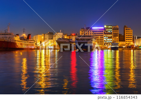 Port in Piraeus, a suburb of Athens, Greece. 116854343