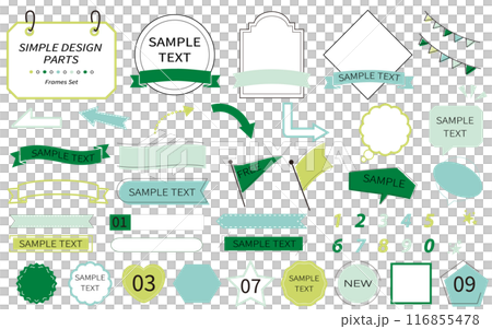 Easy-to-use, simple and stylish frame set fresh green color 116855478