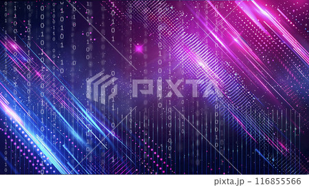 Data digital abstract cyberpunk technology background  116855566