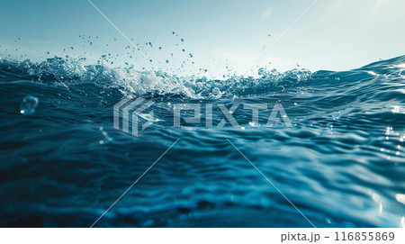 Blue water background 116855869