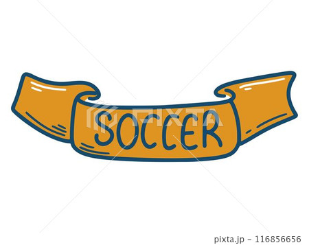 Tape with word soccer clip art illustration Tape with word soccer clip art illustration 116856656