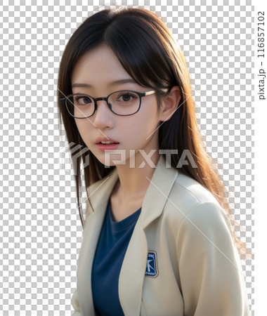 戴眼鏡的女商人 116857102
