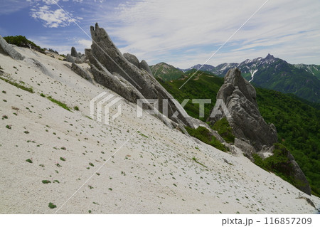 燕岳登山道からの風景 燕岳登山道からの風景 116857209