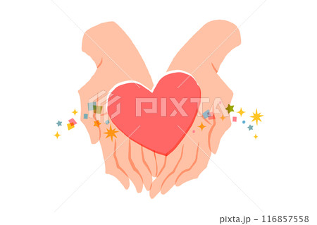 ハートを持つ手 / 気持ち 思いやり 優しさ 116857558