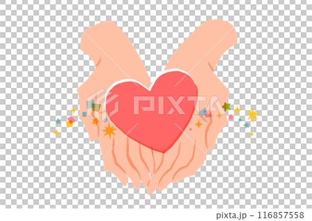 ハートを持つ手 / 気持ち 思いやり 優しさ 116857558