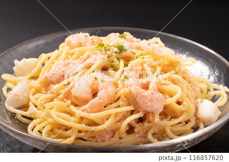 イカと海老の冷やし明太クリームパスタ 116857620