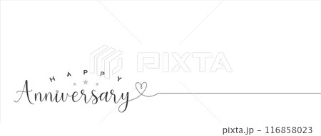 Anniversary Stylized calligraphic inscription  116858023