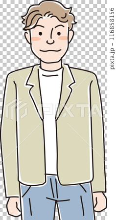 Person illustration_Men_20s and 30s_No stubble 116858156