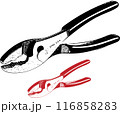 Pliers tool vector art in white isolated background 116858283