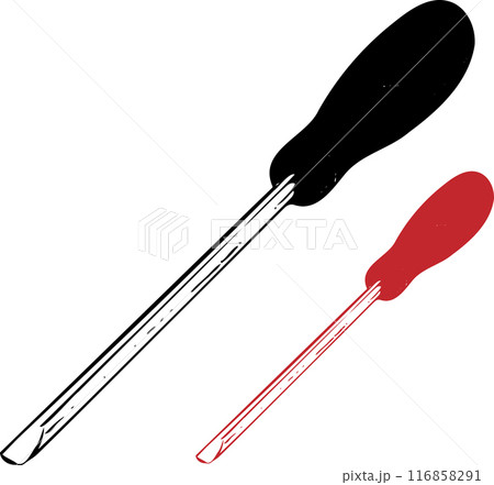 Screwdriver vector art in white isolated background 116858291