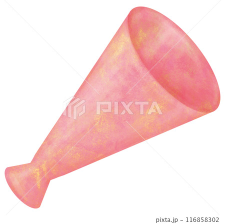 シンプルなメガホンのイラスト ピンク色 116858302