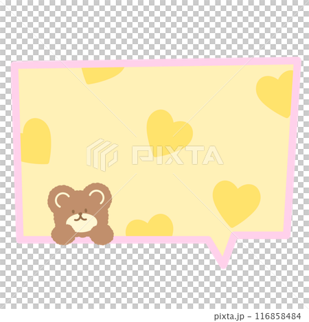 Pastel text bubbles with teddy bear and heart background for cartoon, comic, marketing, communications, sticker, decoration, social media, print, ad template, manga, messages, card, speech, Valentine Pastel text bubbles with teddy bear and heart background for cartoon, comic, marketing, communications, sticker, decoration, social media, print, ad template, manga, messages, card, speech, Valentine 116858484