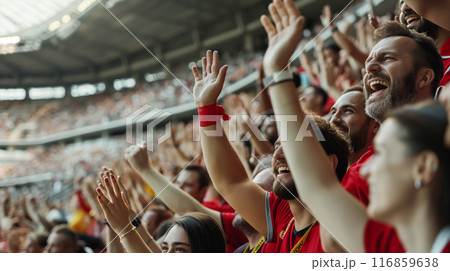 Cheering Fans at Sports Event 116859638
