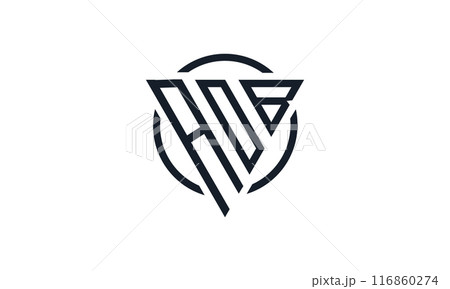 Initial Letter AOB triangle monogram modern logoのイラスト素材 [116860274] - PIXTA