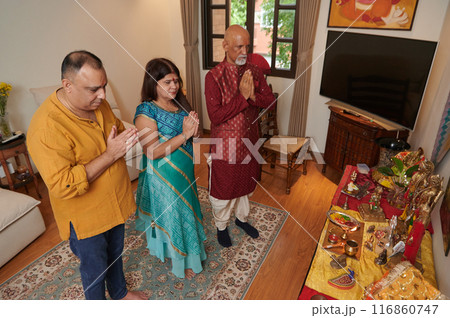 Indian Friends Praying At Altar Indian Friends Praying At Altar 116860747