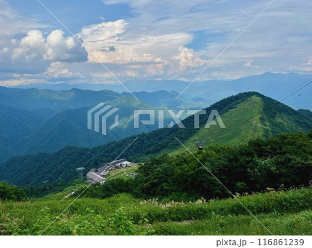 谷川岳_谷川岳天神平からの眺望_雷雲近づく夏の谷川岳山頂 116861239