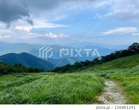 谷川岳_谷川岳天神平からの眺望_雷雲近づく夏の谷川岳山頂 谷川岳_谷川岳天神平からの眺望_雷雲近づく夏の谷川岳山頂 116861241