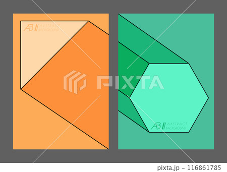 Abstract background of arbitrary geometric shapes. Poster template, cover, flyers, idea for interior design or print 116861785
