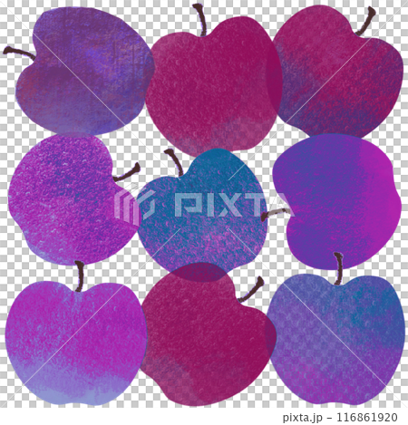 Apple illustration, watercolor illustration of apple, colorful fruit illustration 116861920