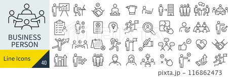 ビジネスパーソンに関するアイコンセット 116862473
