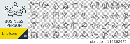 ビジネスパーソンに関するアイコンセット 116862473