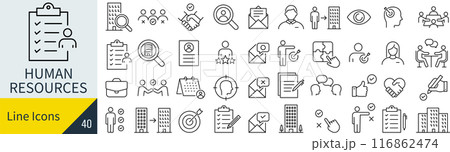 人事に関するアイコンセット 116862474