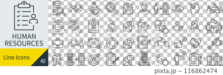 人事に関するアイコンセット 116862474