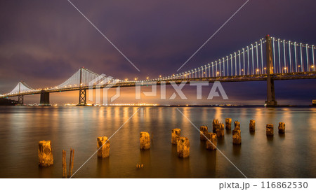 San Francisco Bay bridge. Also known as the San Francisco - Oakland Bay Bridge, is a complex of bridges spanning San Francisco Bay, California, United States of America San Francisco Bay bridge. Also known as the San Francisco - Oakland Bay Bridge, is a complex of bridges spanning San Francisco Bay, California, United States of America 116862530