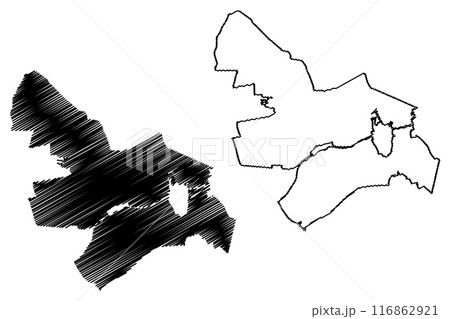Tytsjerksteradiel municipality (Kingdom of the Netherlands, Holland, Frisia or Friesland province) map vector illustration, scribble sketch Tietjerksteradeel map Tytsjerksteradiel municipality (Kingdom of the Netherlands, Holland, Frisia or Friesland province) map vector illustration, scribble sketch Tietjerksteradeel map 116862921